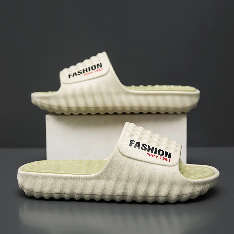 New Men's Massage Slippers Indoor Outdoor Sandals Beach Casual Shoes Comfortable Slides Mens Flip-flops Women House Slippers