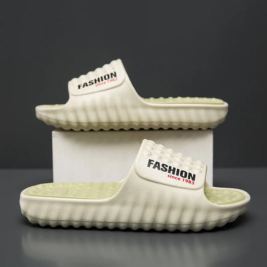 New Men's Massage Slippers Indoor Outdoor Sandals Beach Casual Shoes Comfortable Slides Mens Flip-flops Women House Slippers