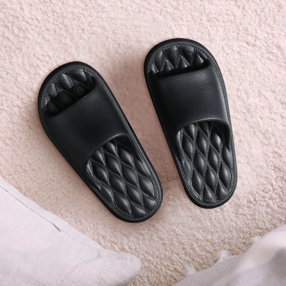 Summer Flip Flops Solid Color Thick Platform Slippers Non Slip Summer Cloud Slides EVA Indoor Home Sandals for Men Women