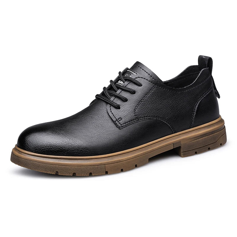 52/2000  CLOHOO handmade men's shoes business casual leather shoes breathable soft sole comfortable classic lace-up men's shoes