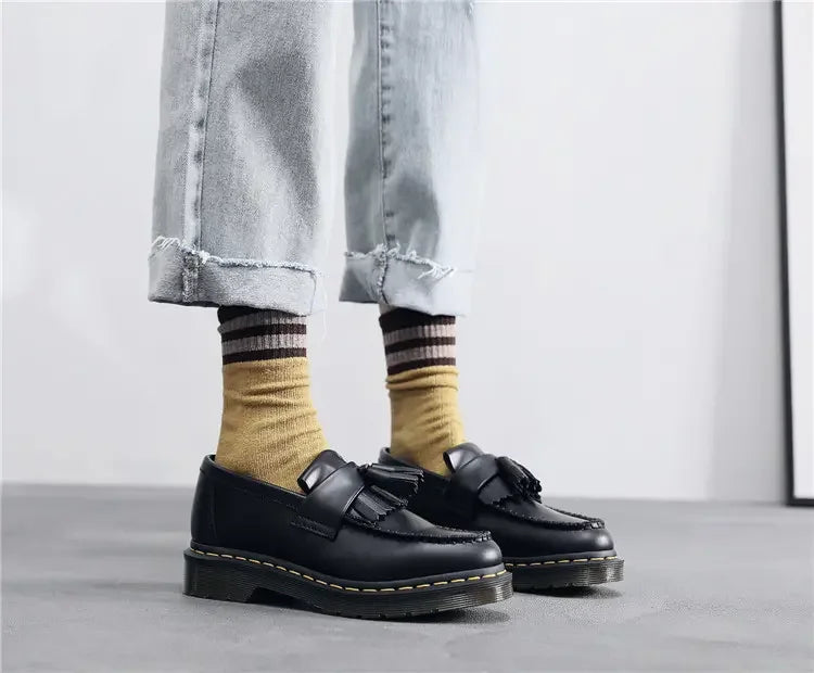 Four-season Men's Flat Low-top Large-sized Shallow-mouth Form-fitting Business-style Fashionable Lace-up Leather Formal Shoes