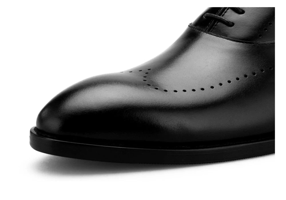 Handmade Oxford Dress Shoes Full-Grain Leather for Men Daily Business Shoes