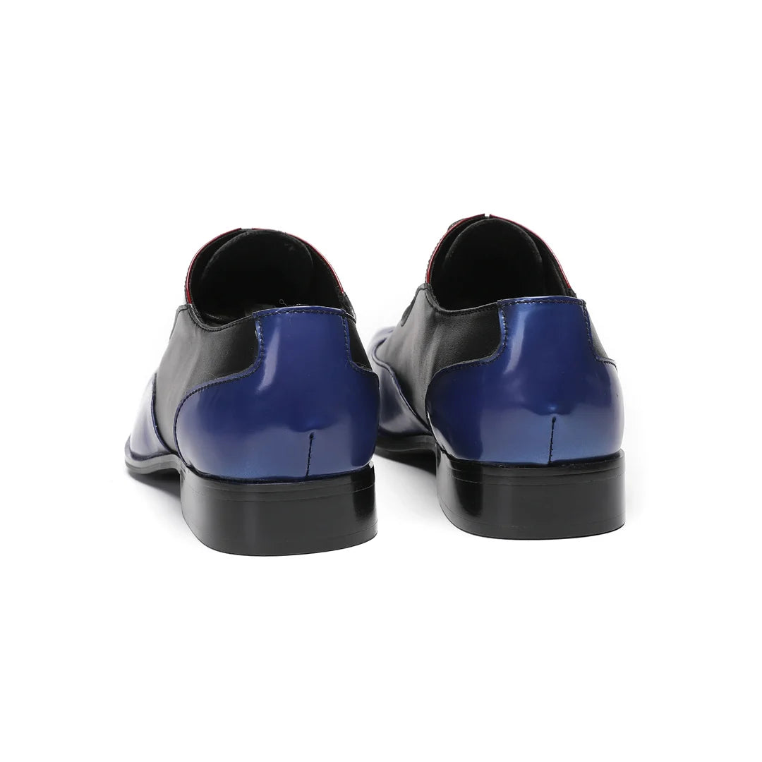 Men's Genuine Leather Fashion Graffiti Designer Flats Metal Pointed Toe Party Dressing Shoes plus Size