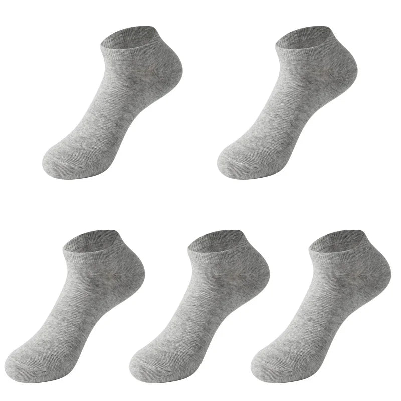 Brand 100% Cotton Men Socks Summer Thin Breathable Socks High Quality No Show Boat Socks Black Short For Students Size 39-44