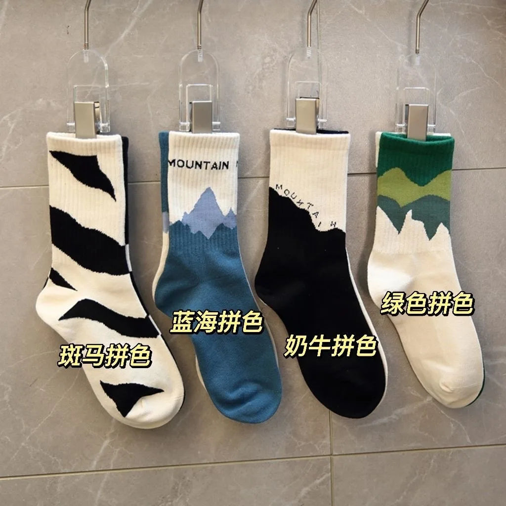 5 pairs of breathable cotton sports socks men's bamboo fiber spring, summer and autumn men's socks sweat deodorant business sock