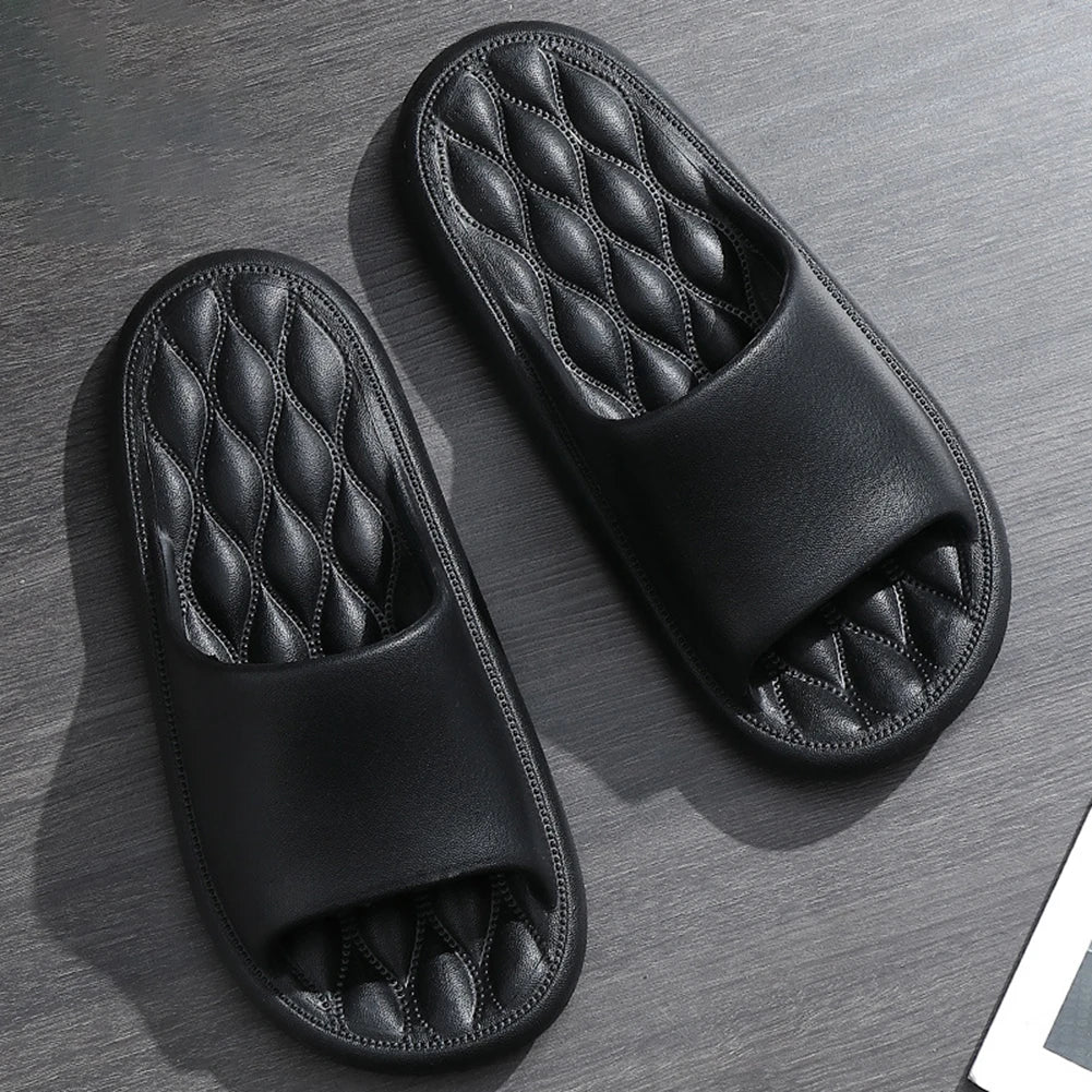 Summer Flip Flops Solid Color Thick Platform Slippers Non Slip Summer Cloud Slides EVA Indoor Home Sandals for Men Women