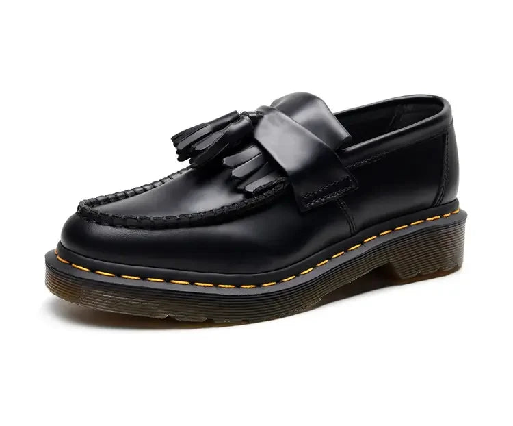 Four-season Men's Flat Low-top Large-sized Shallow-mouth Form-fitting Business-style Fashionable Lace-up Leather Formal Shoes