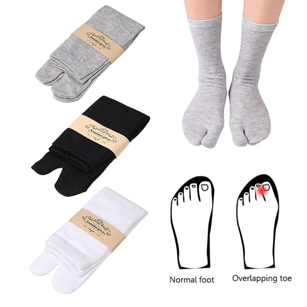 Fashion Japanese Style Tabi Toe Socks for Men Women Summer Fiber Two Finger Socks Kimono Flip Flop Sandal Split Tabi Toe Sock