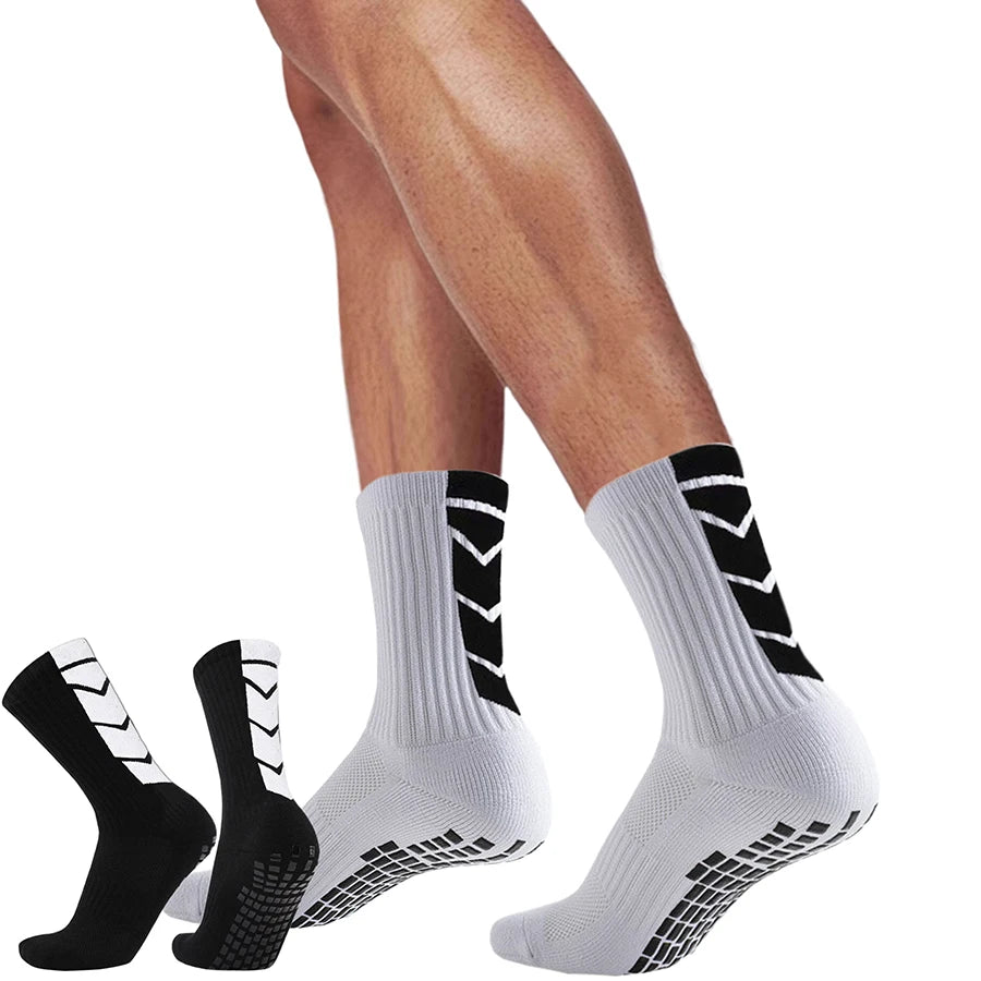 4Pair Shockproof Non-Slip Grip Socks for Men Women Football Basketball Baseball Rugby Soccer Cycling Running Hiking Tennis