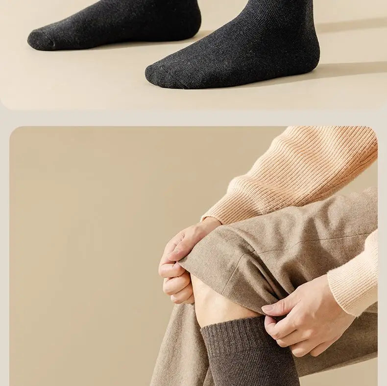 Winter 3Pairs/Lot 95% Pure Cotton Socks Men Business Dress Anti-bacterial Long Socks Soft Breathable Spring Tube Casual Sock