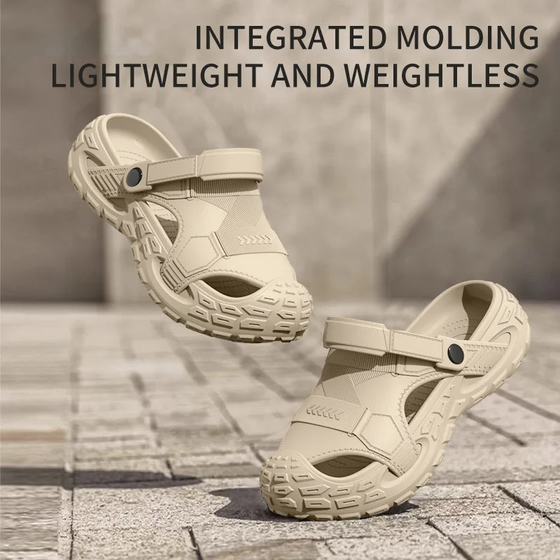Men's Outdoor Summer Wearable Clog Shoes Anti-Slip Breathable Odor-Resistant Slip-Resistant Sandals
