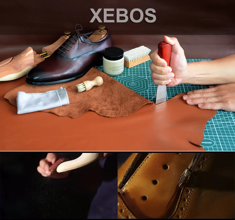 Luxury Genuine Leather Mens Business Dress Shoes Black Cap Toe Lace-Up Oxfords Company Office Wedding Party Formal Shoes for Men