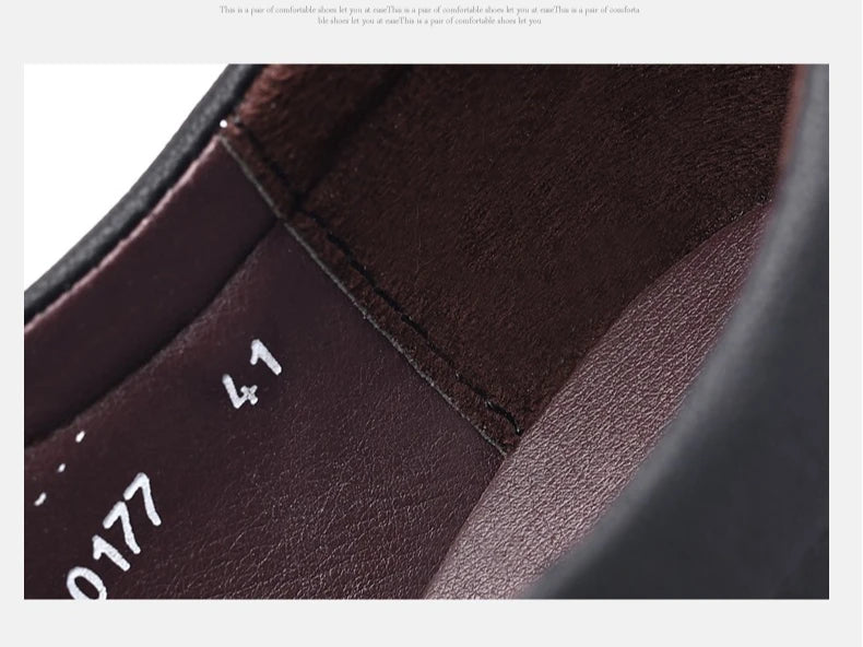 Men's Genuine Cow Leather Shoes Business Casual Shoes With Triple-Stitched Soles For Middle-Aged And Elderly Men 2025