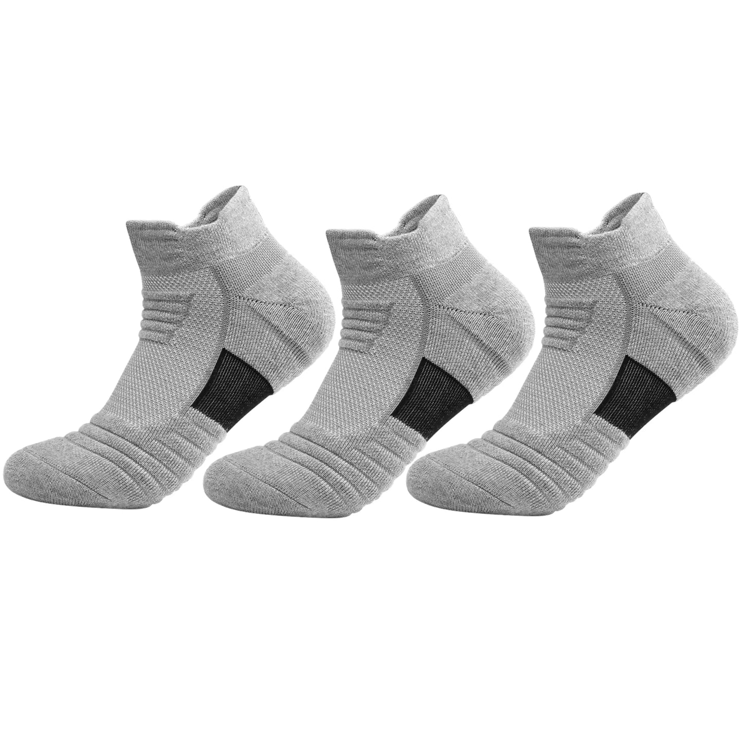 6/12Pairs Breathable Mesh Athletic Terry Socks Cushioned Moisture-managing and Durable Reduces Foot for Running Hiking & Sports