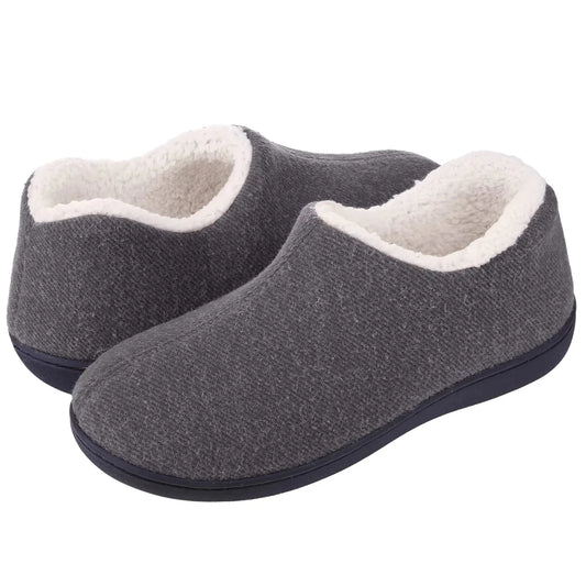 Smile Pop Winter Men Slippers Outdoor Antiskid Warm Slippers Indoor Memory Foam Sole House Slippers Fashion Casual Men Shoes