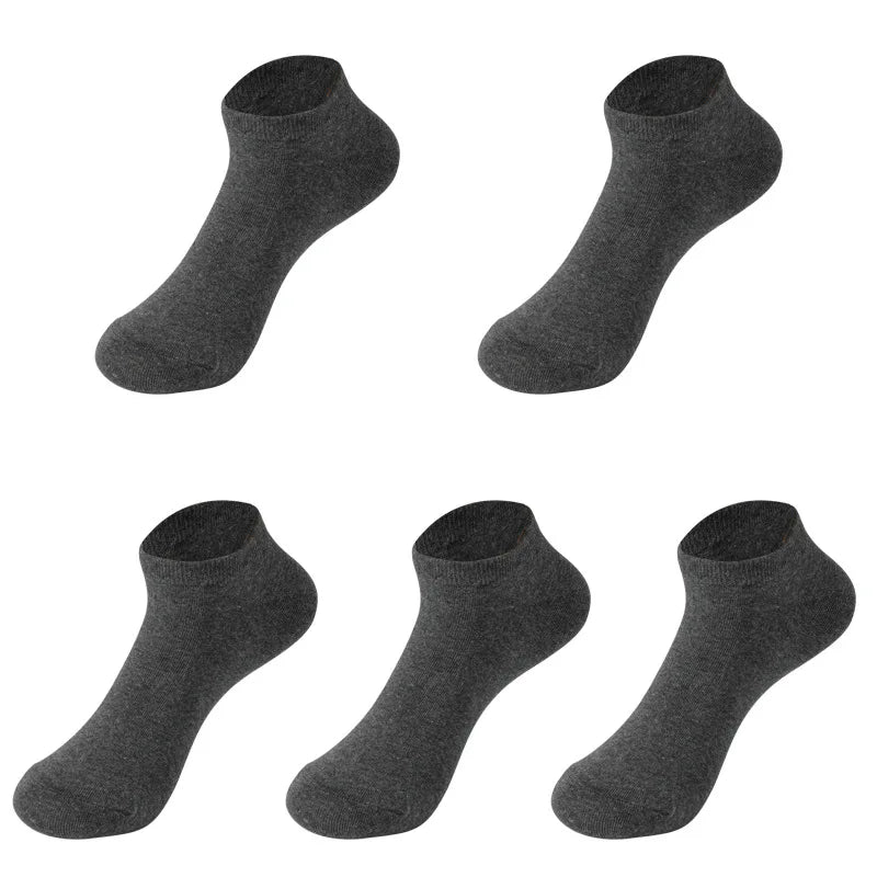 Brand 100% Cotton Men Socks Summer Thin Breathable Socks High Quality No Show Boat Socks Black Short For Students Size 39-44
