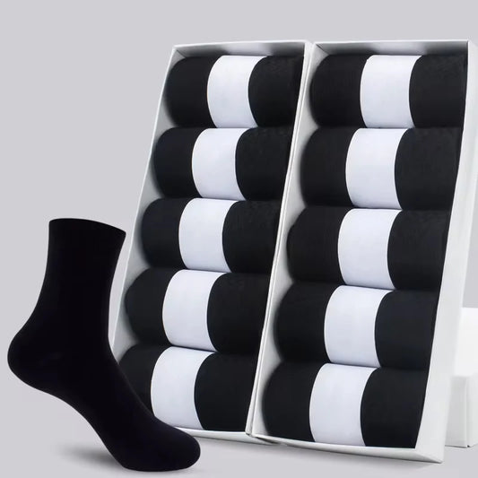 5/10 Pairs Men Women Cotton Socks Pure Color Thin Summer Soft Breathable White Black Business Summer Casual Men socks Large Size