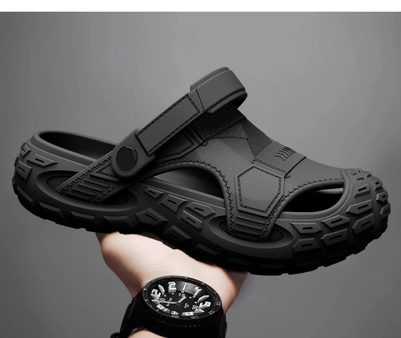 Men's Outdoor Summer Wearable Clog Shoes Anti-Slip Breathable Odor-Resistant Slip-Resistant Sandals