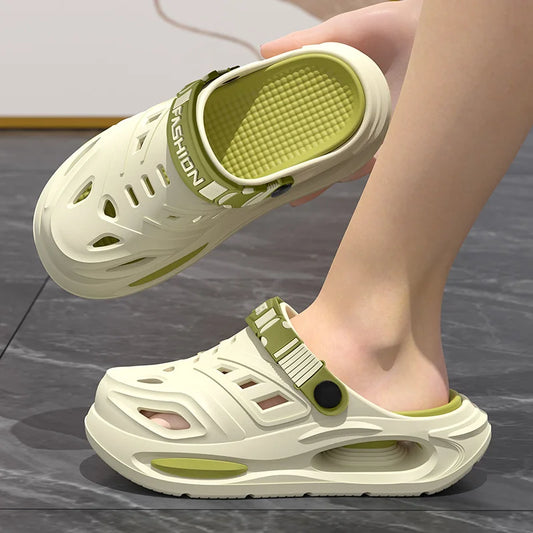 Smile Men's And Women's Cave Shoes Fashion Breathable Sandals With Removable Insoles Non-slip Cushioned Thickened Soft Slippers