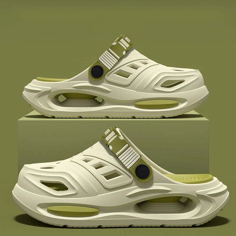 Smile Men's And Women's Cave Shoes With Removable Insoles Non-slip Cushioned Thickened Soft Slippers Fashion Breathable Sandals