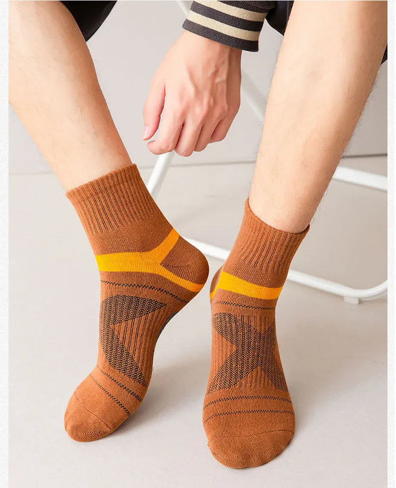 3 Pairs Men's Socks Hiking Black Sports Basketball Socks Casual Soft Running Summer Absorb Sweat Breathable Male Sokken Gifts