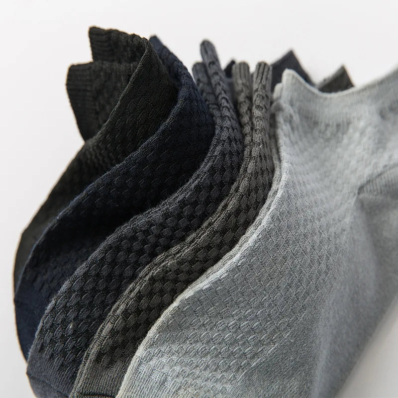 5 Pairs Men Bamboo Fiber Crew Socks Man High Quality Spring Autum Winter Business Breathable Male Dress Ankle Socks