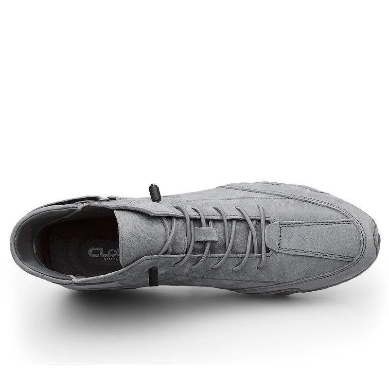 Men's Genuine Leather Shoes Ankle Boots 2023 Men Sneakers Outdoor Light Lace-Up Casual Shoes Fashion Loafers Winter Warm Boots