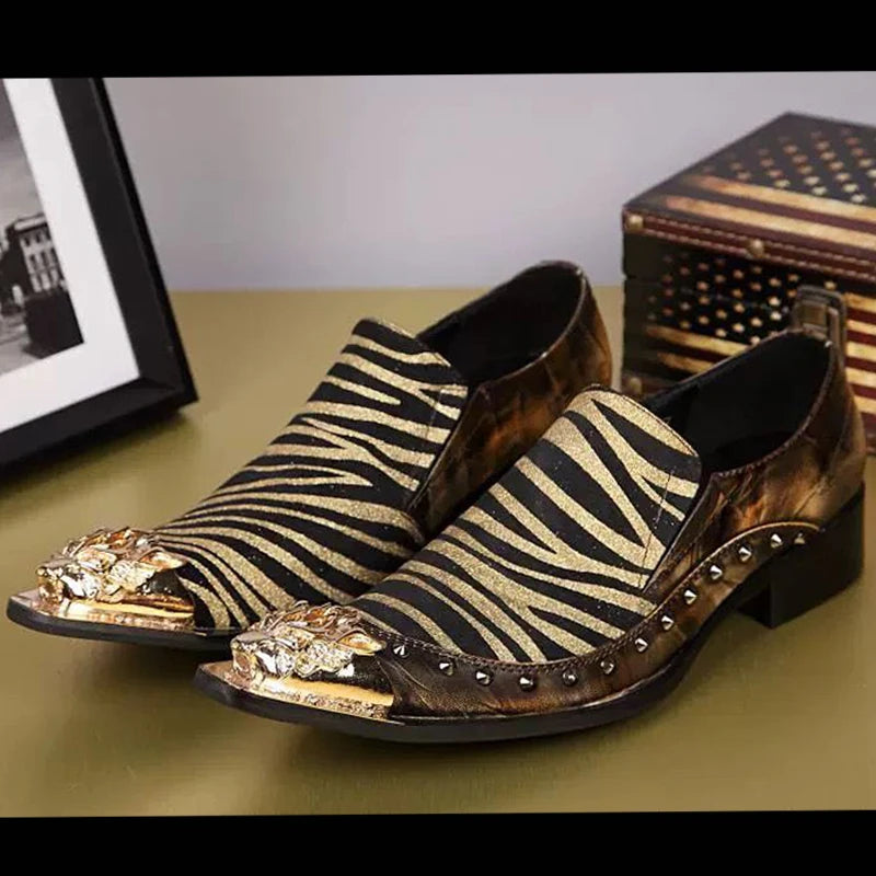 Men's Genuine Leather Oxford Shoes Formal Wedding Dress Shoes Party Club Brogues Flats for Males