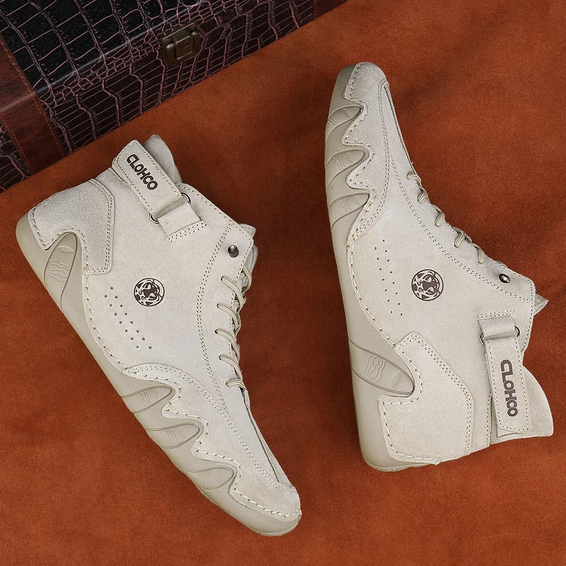 Men's Genuine Leather Shoes Ankle Boots 2023 Men Sneakers Outdoor Light Lace-Up Casual Shoes Fashion Loafers Winter Warm Boots