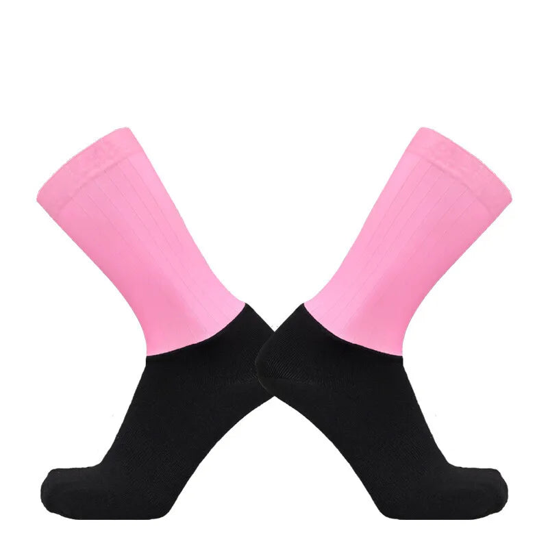Cycling Slip Anti Silicone Summer Whiteline Aero Socks Socks Men Bicycle Sport Running Bike Socks Calcetines 2024 new socks