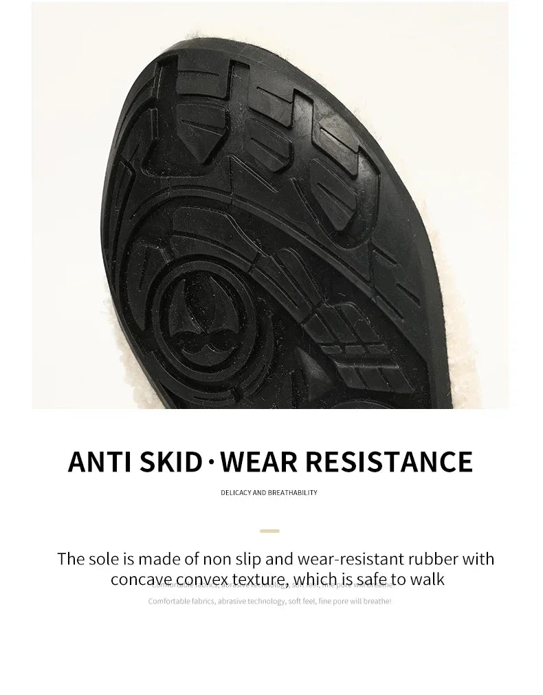 YRZL Winter Slippers Men Couple Slippers Non-slip Warm Women and Men Slipper Indoor Soft Shoes Comfortable Flat Home Cotton Shoe