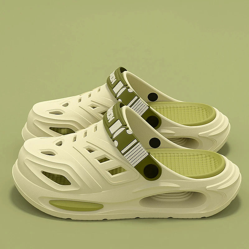 Smile Men's And Women's Cave Shoes Fashion Breathable Sandals With Removable Insoles Non-slip Cushioned Thickened Soft Slippers