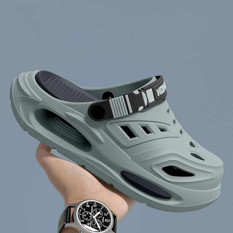 Smile Men's And Women's Cave Shoes With Removable Insoles Non-slip Cushioned Thickened Soft Slippers Fashion Breathable Sandals