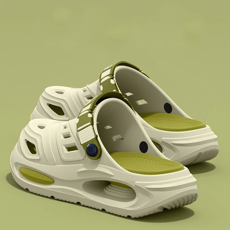 Smile Men's And Women's Cave Shoes Fashion Breathable Sandals With Removable Insoles Non-slip Cushioned Thickened Soft Slippers