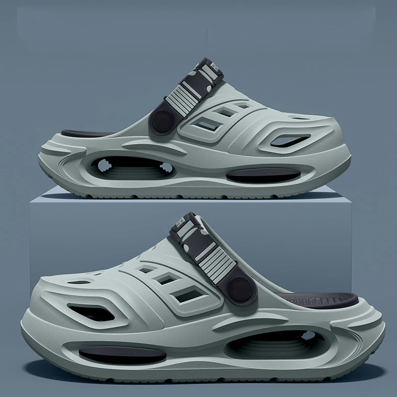 Smile Men's And Women's Cave Shoes Fashion Breathable Sandals With Removable Insoles Non-slip Cushioned Thickened Soft Slippers