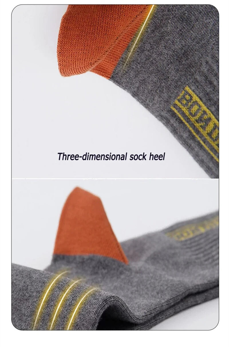 5 pairs of breathable cotton sports socks men's bamboo fiber spring, summer and autumn men's socks sweat deodorant business sock