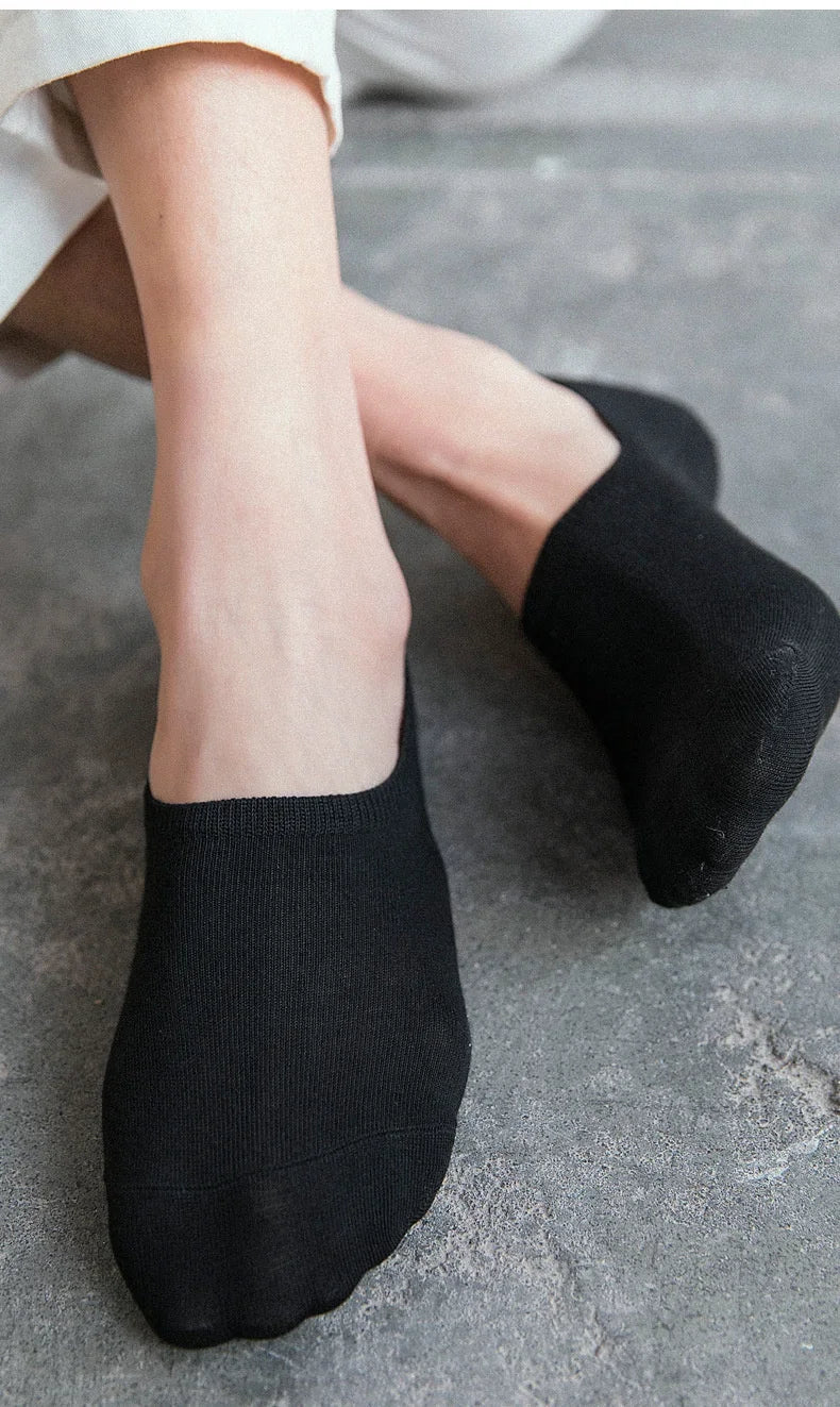 1/5/10/20 Pairs Summer Autumn Boat Socks For Men Women Non-slip Silicone Invisible Cotton Socks Male Ankle Sock Slippers