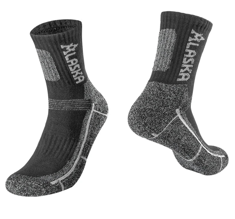 3 Pairs Set Winter Professional Men Sports Sock Outdoor Keep Warm Cycling Running Hiking Skiing Thermal Spring Men Crew Socks