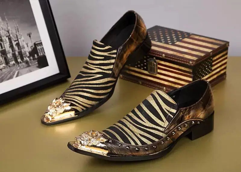 Men's Genuine Leather Oxford Shoes Formal Wedding Dress Shoes Party Club Brogues Flats for Males