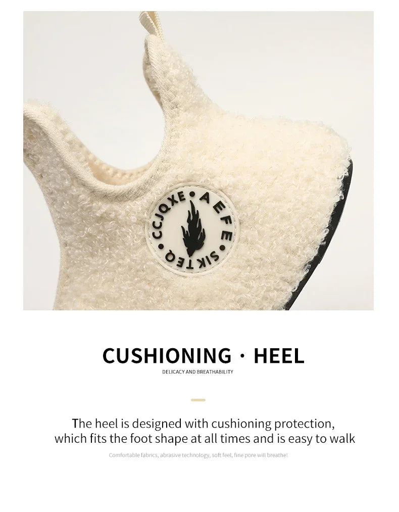 YRZL Winter Slippers Men Couple Slippers Non-slip Warm Women and Men Slipper Indoor Soft Shoes Comfortable Flat Home Cotton Shoe