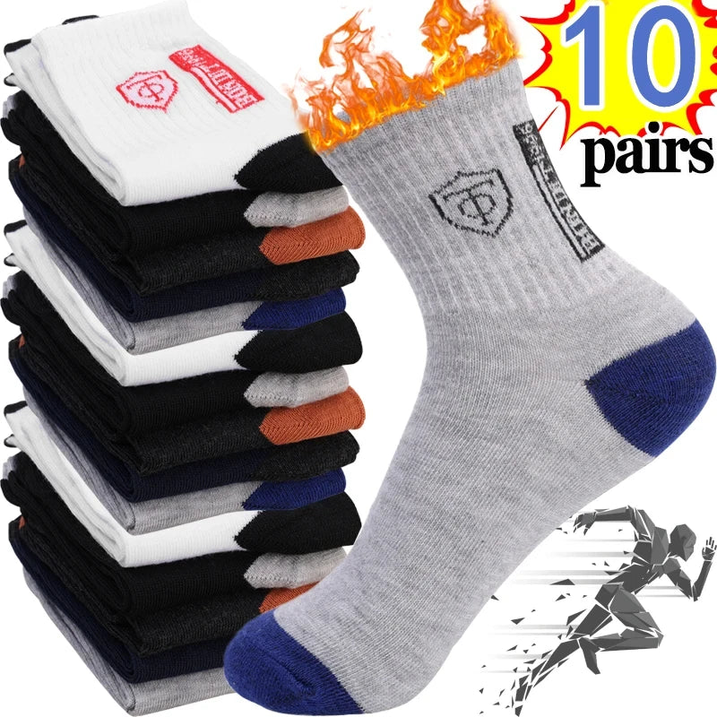 5 pairs of breathable cotton sports socks men's bamboo fiber spring, summer and autumn men's socks sweat deodorant business sock