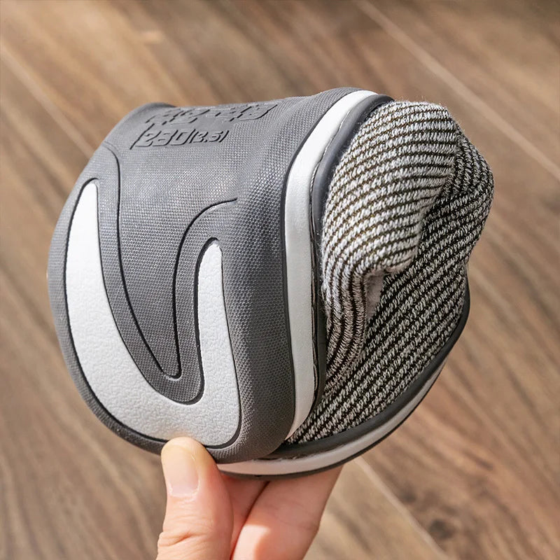 House Slippers For Man Knitted Memory Foam Winter Warm Cotton Slippers Male Soft Non-slip Household Indoor Shoes Large Size