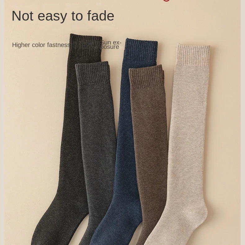 Winter 3Pairs/Lot 95% Pure Cotton Socks Men Business Dress Anti-bacterial Long Socks Soft Breathable Spring Tube Casual Sock