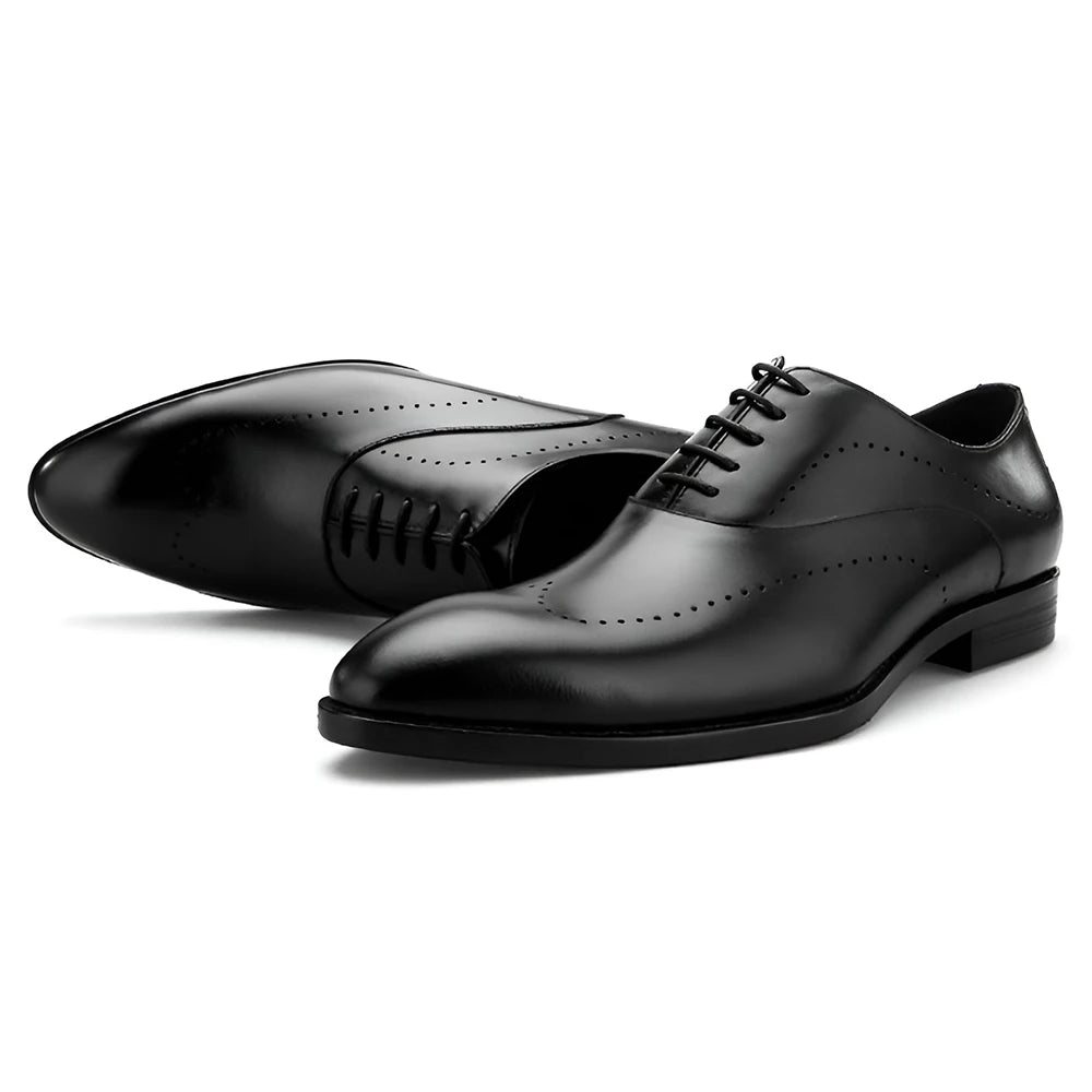 Handmade Oxford Dress Shoes Full-Grain Leather for Men Daily Business Shoes