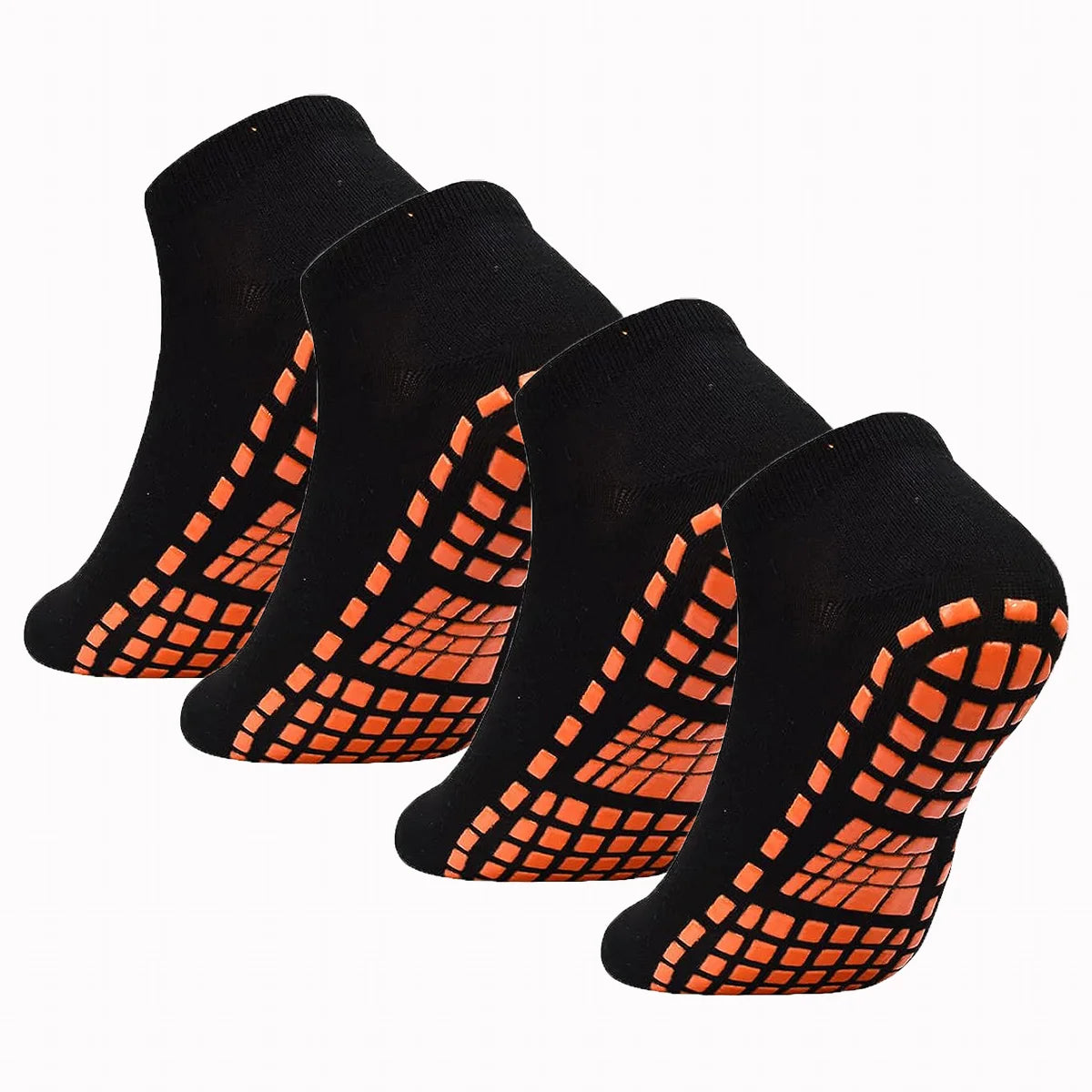 1/4 Pairs Unisex Silicone Non Slip Grip Trampoline Socks For Women's and Men's Hospital Yoga Pilates Indoor Sports