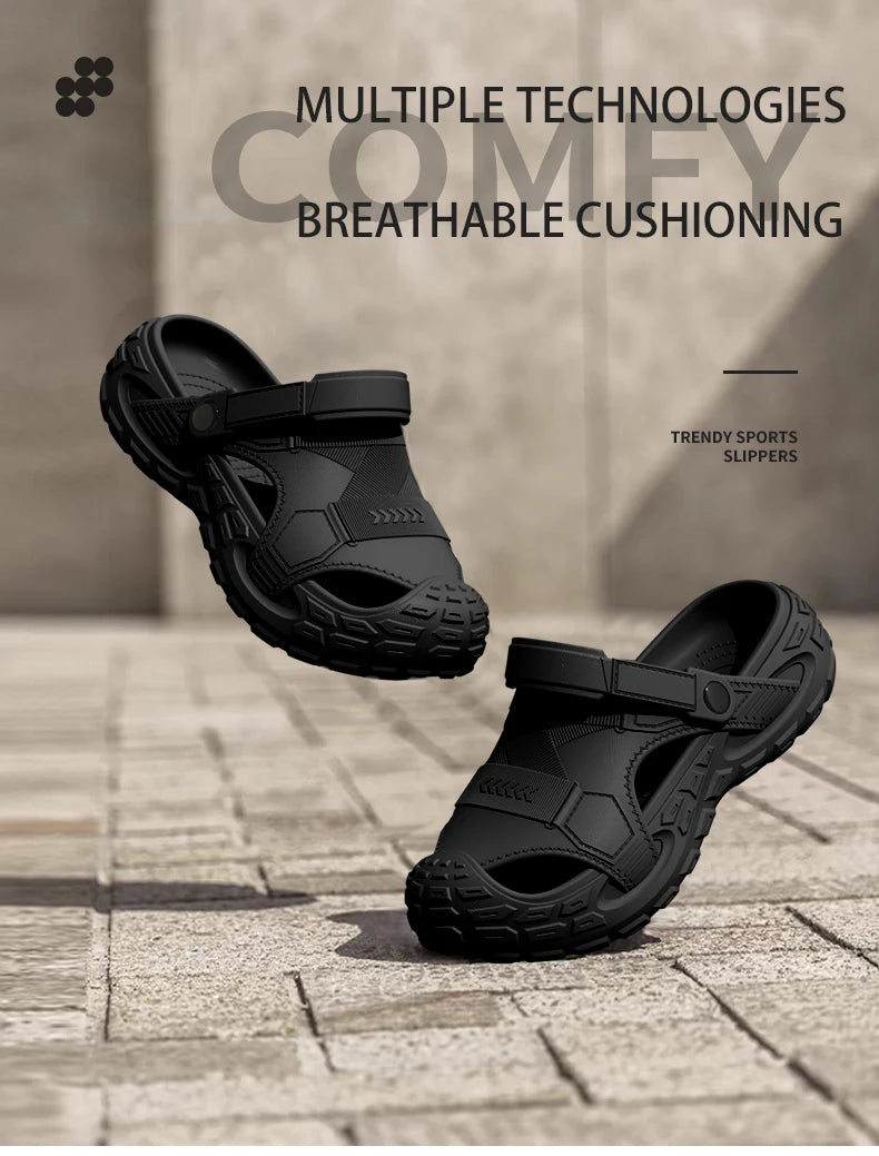 Men's Outdoor Summer Wearable Clog Shoes Anti-Slip Breathable Odor-Resistant Slip-Resistant Sandals
