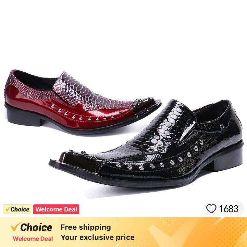 Summer business suit men's shoes black glossy leather shoes leading pointed party trend wedding shoes.
