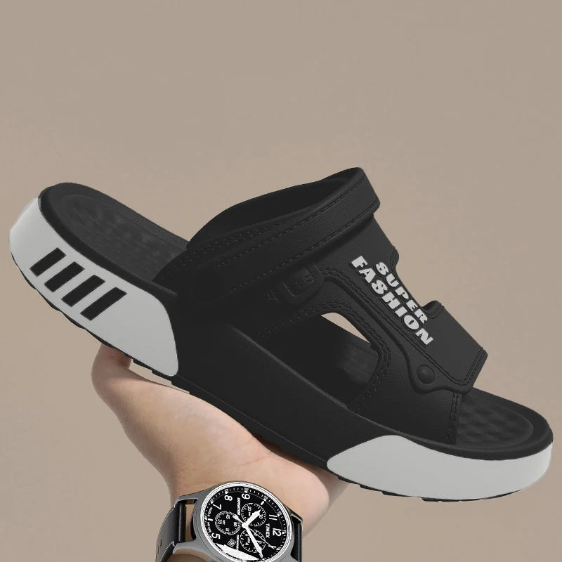 Men Slippers Summer EVA Soft-soled Platform Slides Sandals Indoor Outdoor Walking Beach Shoes Flip Flops Mens Home Shoes